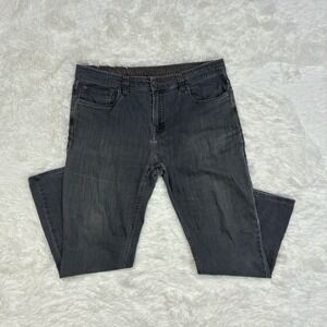 PrAna Jeans Mens 36x30 Gray Slim Fit Organic Cotton Denim Stretch Straight Leg
